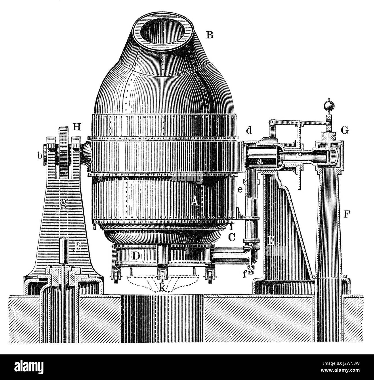 Bessemerbirne Stockfoto