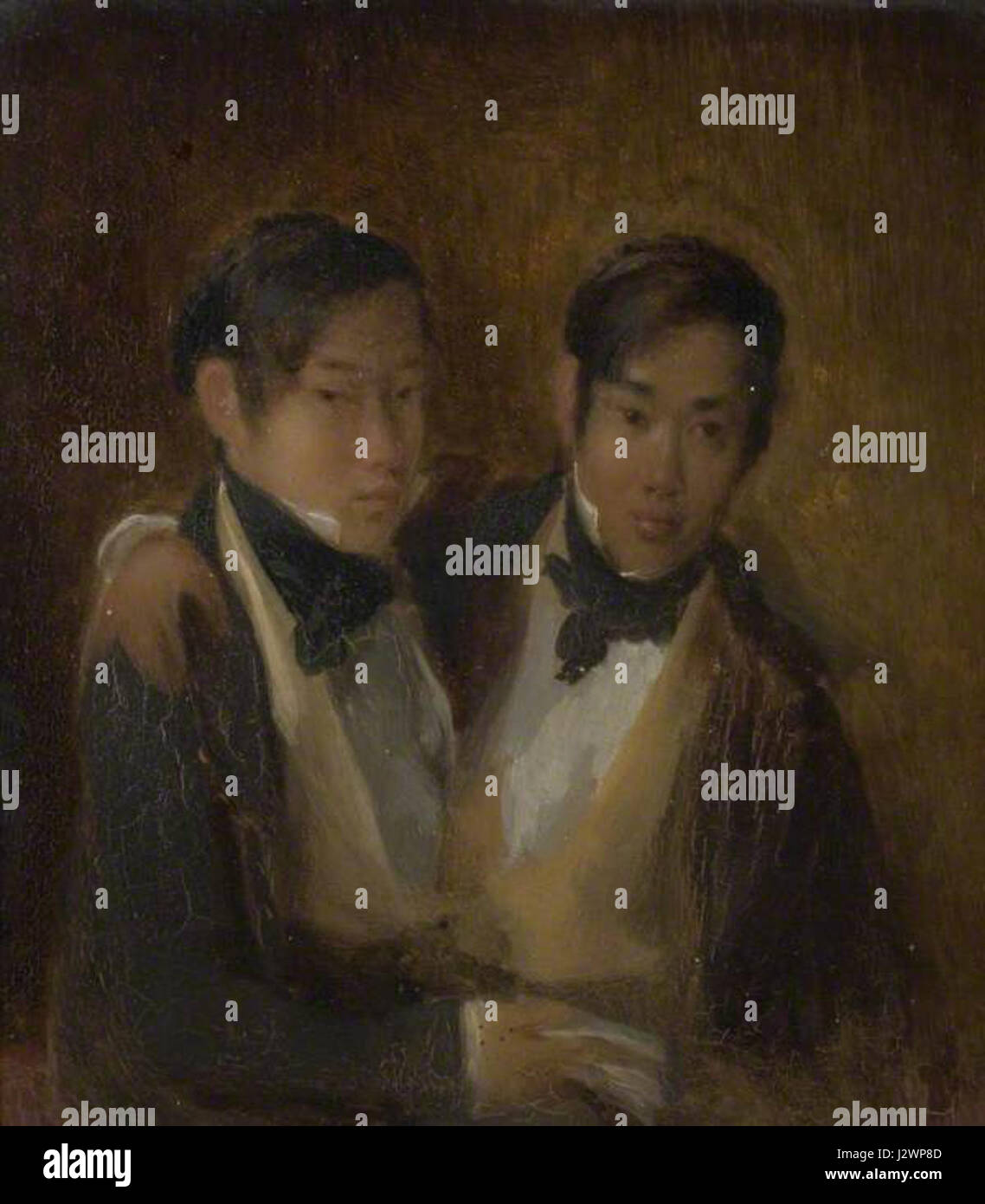 Chang Eng Bunker Porträt, 1846 Stockfoto