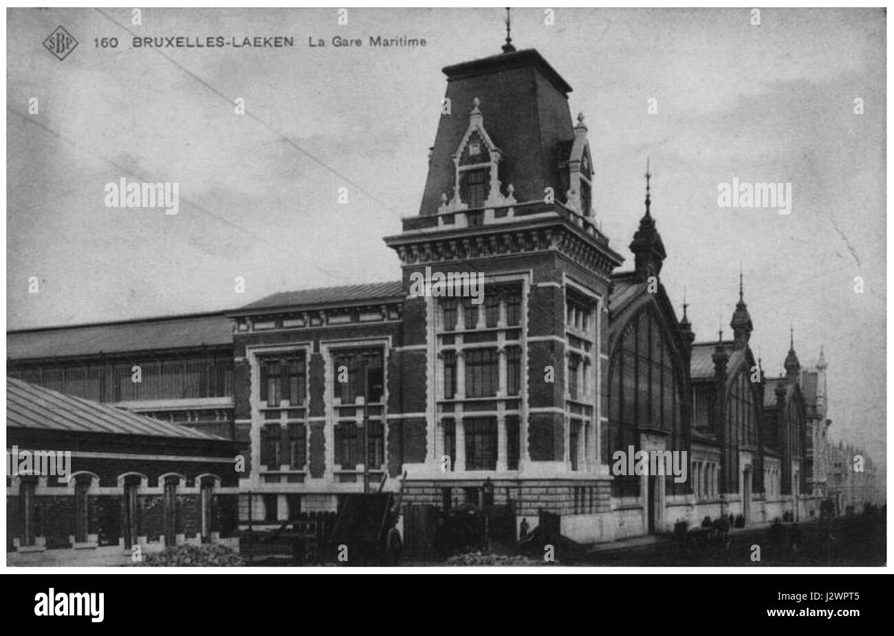 Bruxelles-Laeken - La Gare Maritime vers 1900 Stockfoto