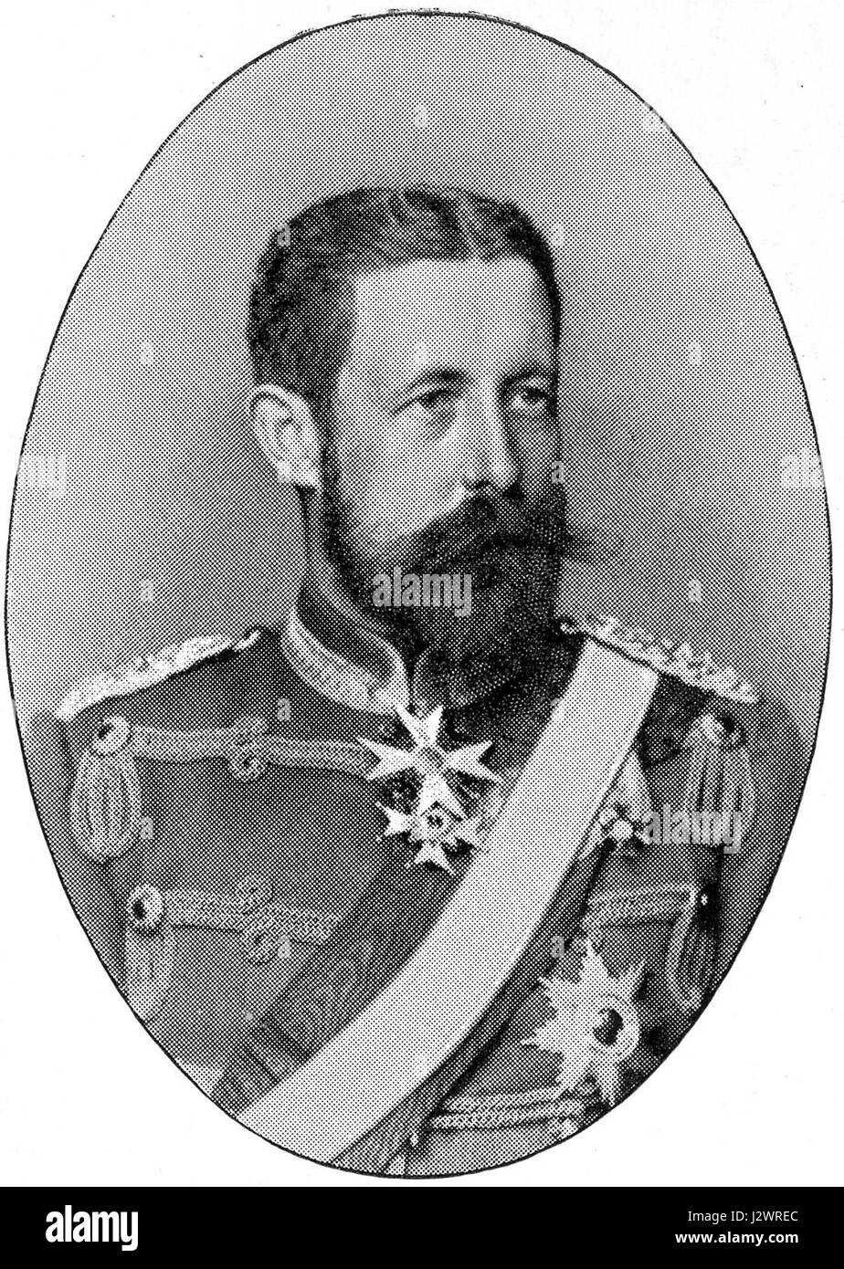 Adolf von Schaumburg-Lippe war eine Adelsfigur in der deutschen Geschichte, bekannt für seine Führung und Regierungsführung im 19. Jahrhundert, insbesondere im Fürstentum Schaumburg-Lippe. Stockfoto