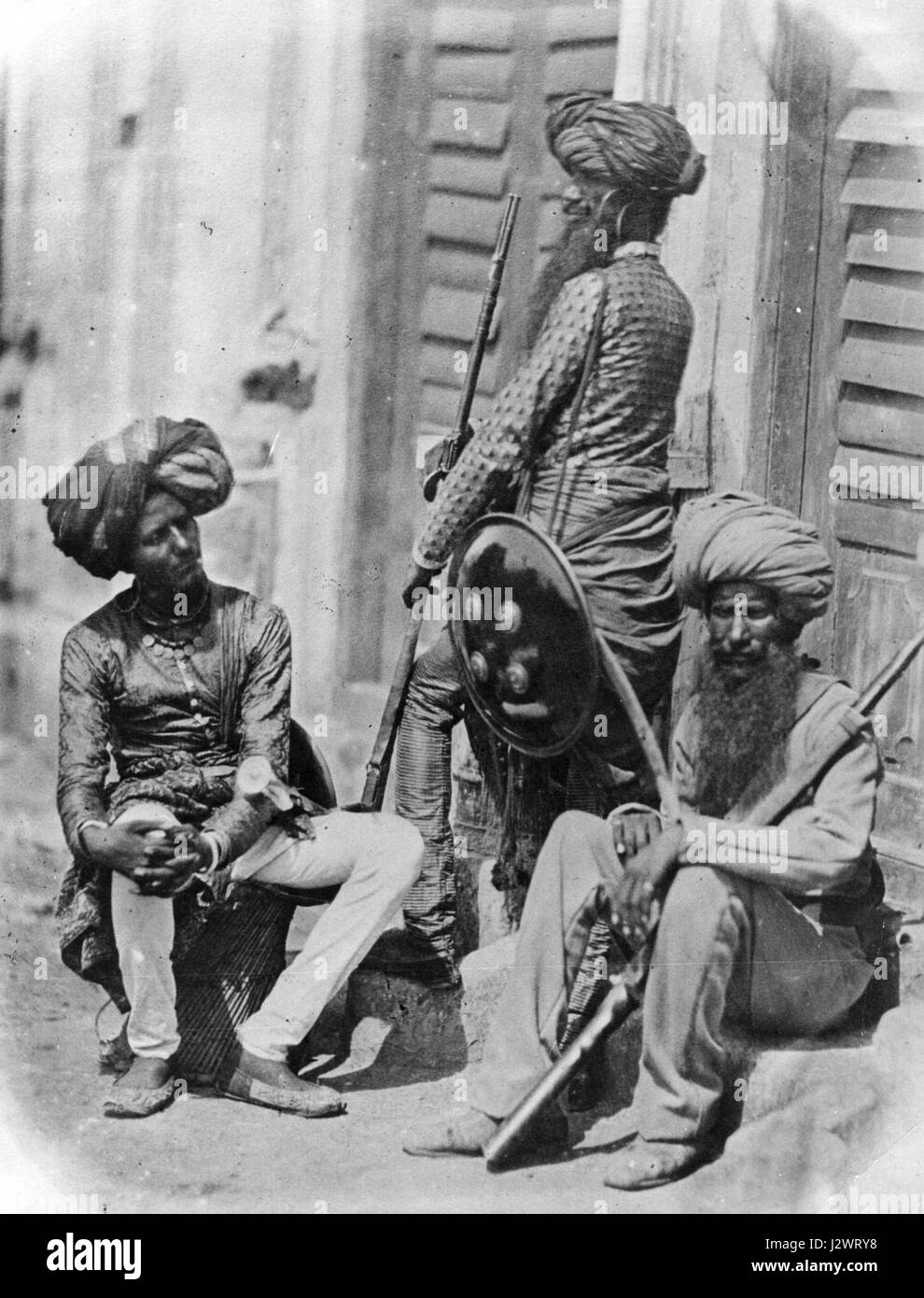 Afghanische Sikh Offizieren der Hodson Pferd, ein Kavallerie-Regiment der British Indian Army Stockfoto