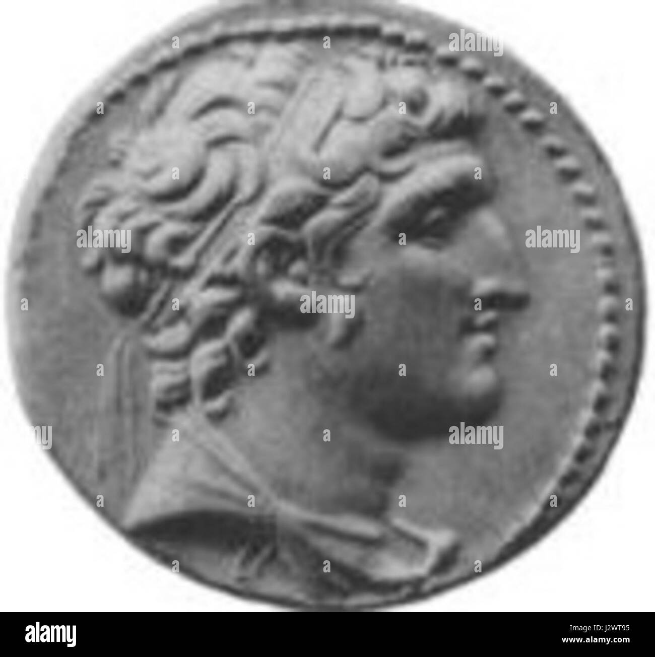 Alexander Balas war eine historische Persönlichkeit, die im 2. Jahrhundert v. Chr. den Seleukiden-Thron beanspruchte. Seine Herrschaft war geprägt von politischen und militärischen Herausforderungen, einschließlich Konflikten mit rivalisierenden Fraktionen in der hellenistischen Welt. Stockfoto