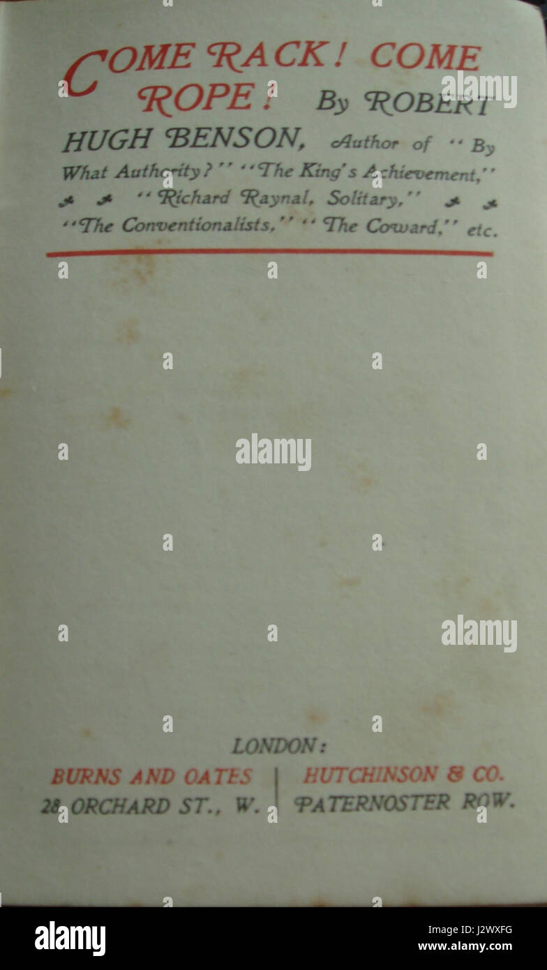 Benson-Titel Stockfoto