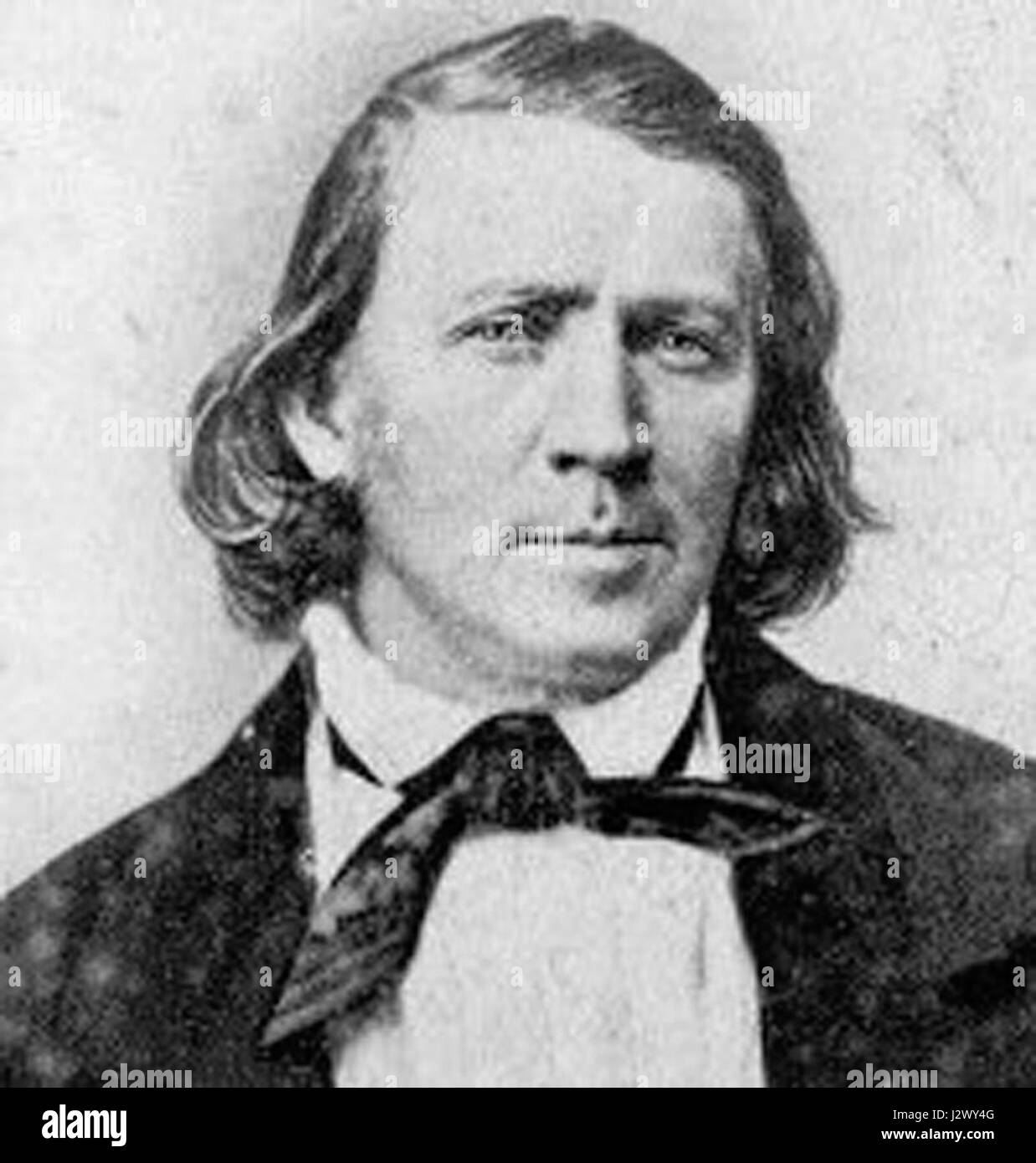 Brigham Young war ein einflussreicher Führer der amerikanischen Geschichte, bekannt für seine Führung der Mormon Church und seine Rolle bei der Westausweitung der Vereinigten Staaten, insbesondere bei der Gründung von Salt Lake City. Stockfoto
