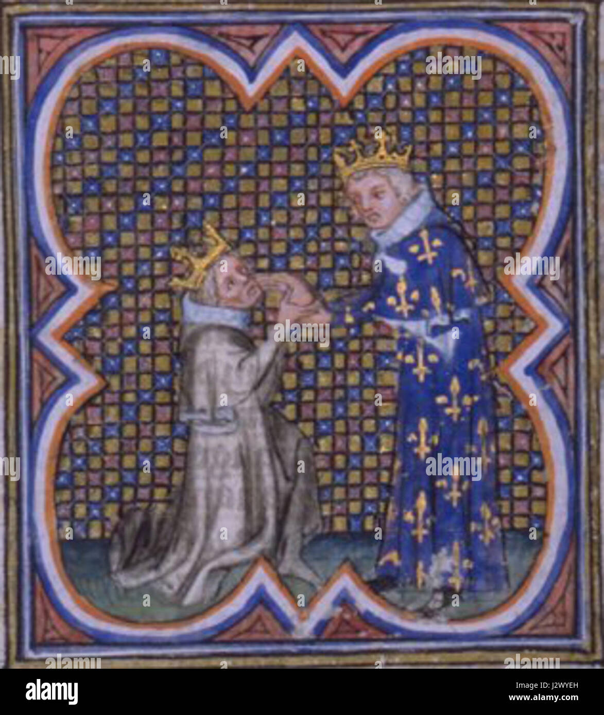 Charles de Navarre et Charles V 1371 Stockfoto