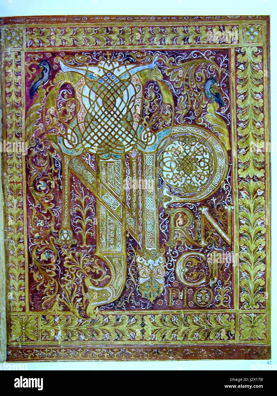 BibleSPaoloFol010RInitGenesis bezieht sich auf ein Manuskript der Bibel, insbesondere eine Folioseite aus dem Buch Genesis. Der Text ist Teil einer alten religiösen Manuskript, die Einblicke in die frühe biblische Textübertragung und -Erhaltung bietet. Stockfoto