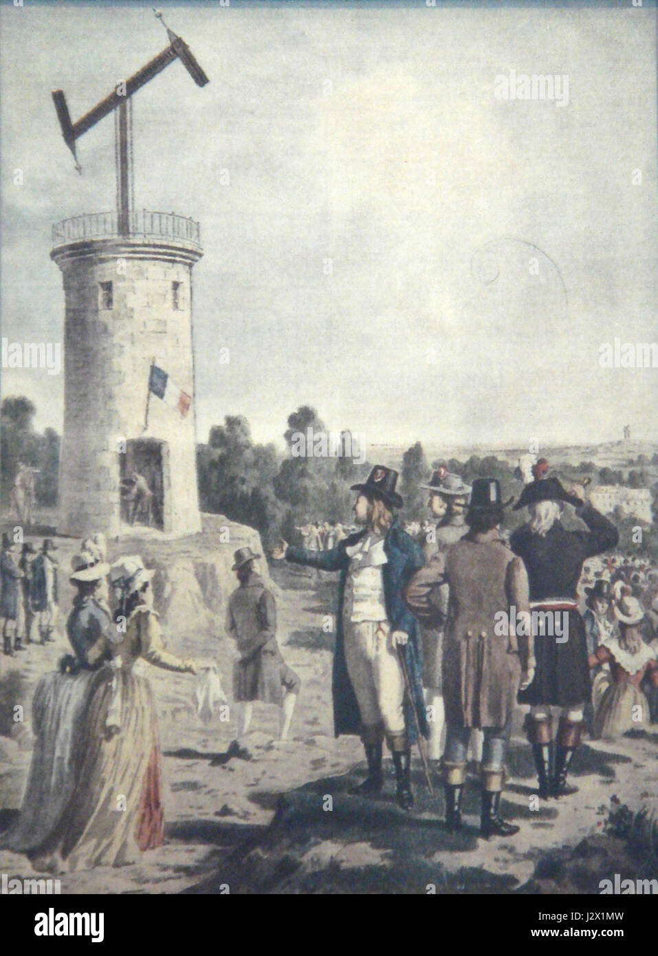 Chappe semaphore Stockfoto