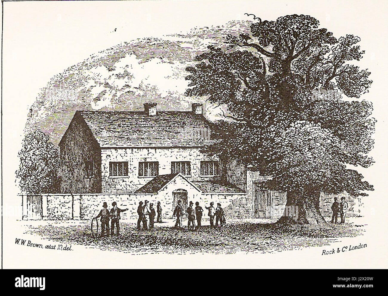 Die Brentwood School wurde 1847 gegründet und ist eine der ältesten Privatschulen in den Vereinigten Staaten. Das in Los Angeles, Kalifornien, ansässige Unternehmen hat eine lange Geschichte der qualitativ hochwertigen Bildung mit Schwerpunkt auf akademischer Exzellenz und Beteiligung an der Gemeinschaft. Stockfoto
