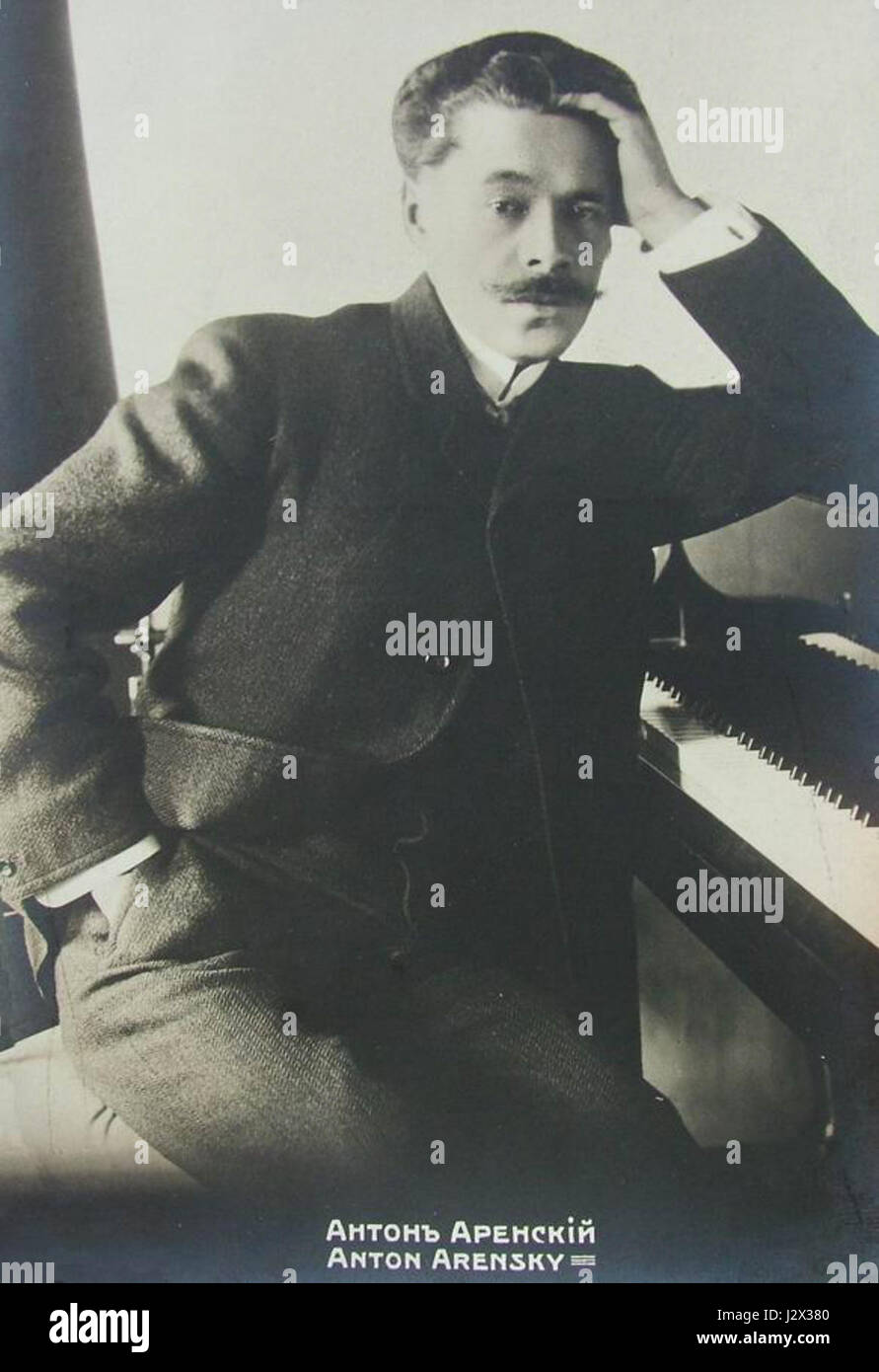 Arensky Anton Postkarte-1910 Stockfoto