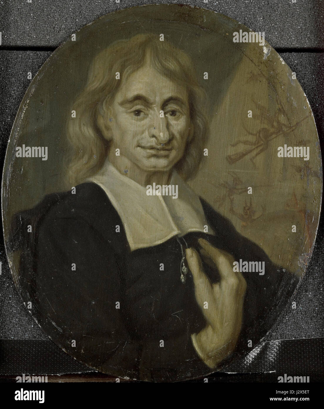 Balthasar Bekker (1634–1698) war ein prominenter Prediger und Gelehrter in Amsterdam, dessen Werke zu religiösen und intellektuellen Diskussionen im 17. Jahrhundert beitrugen. Dieses Stück wird im Rijksmuseum gehalten. Stockfoto