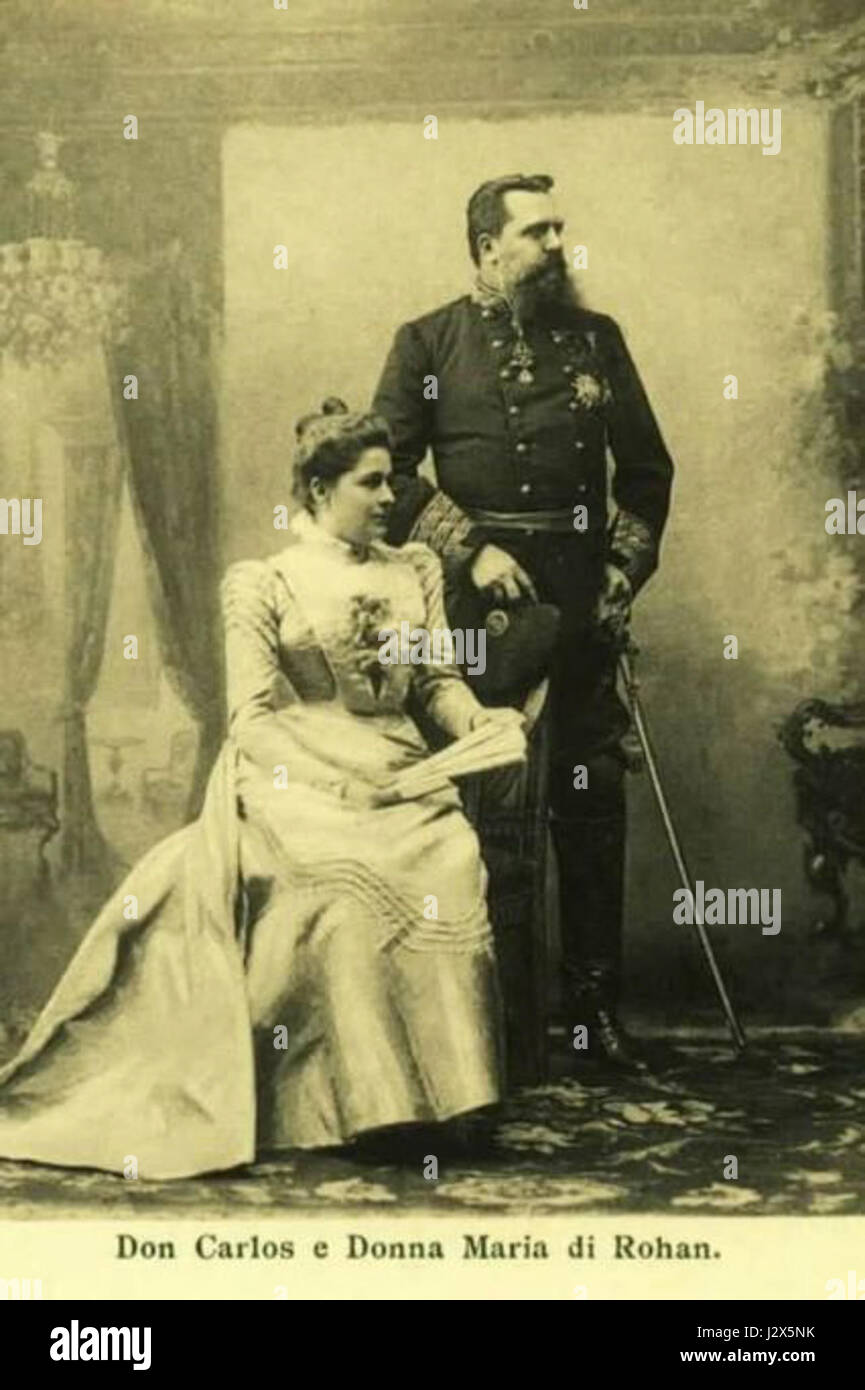 Carlos de Bourbon e Maria de Rohan Stockfoto