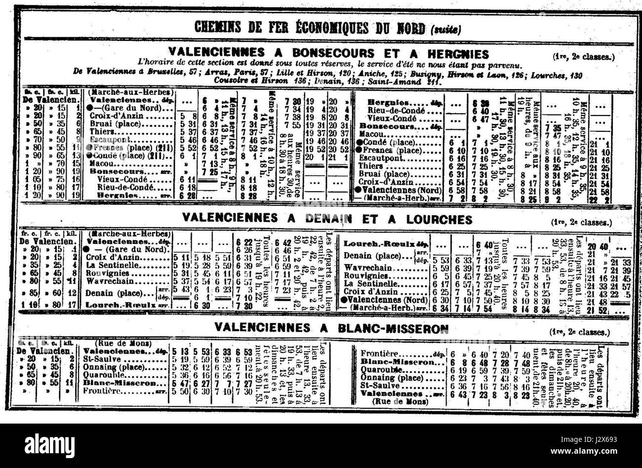 Chaix 1914 - CEN Tw Valenciennes 1 Stockfoto