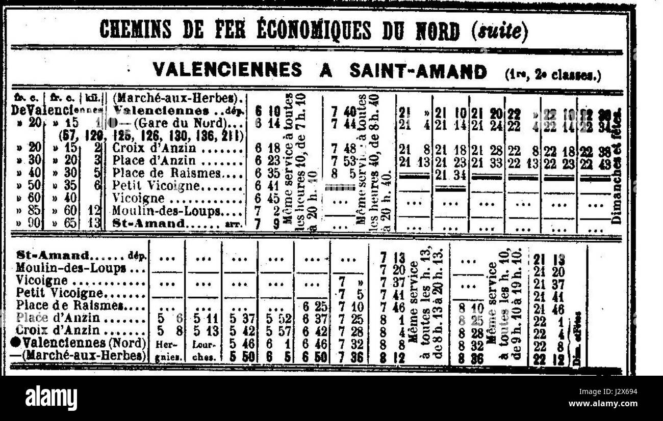 Chaix 1914 - CEN Tw Valenciennes 2 Stockfoto