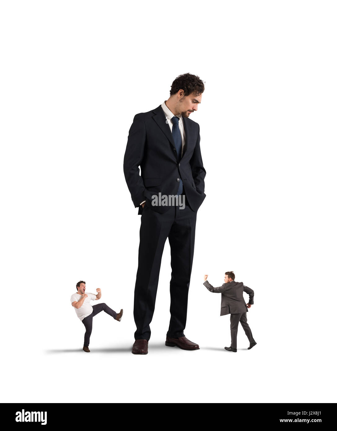 Mitarbeiter, die wollen bei ihren Boss zu rebellieren Stockfoto