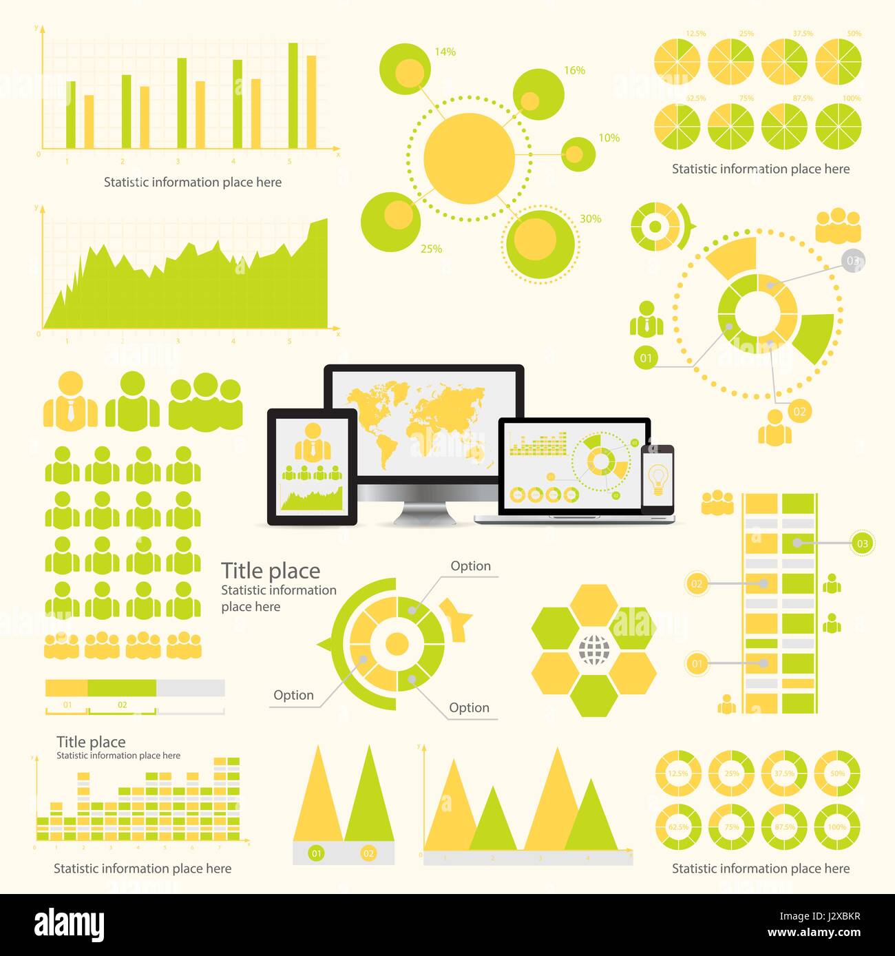 Große Reihe von Infografiken Elemente. EPS10. Vektor Stock Vektor