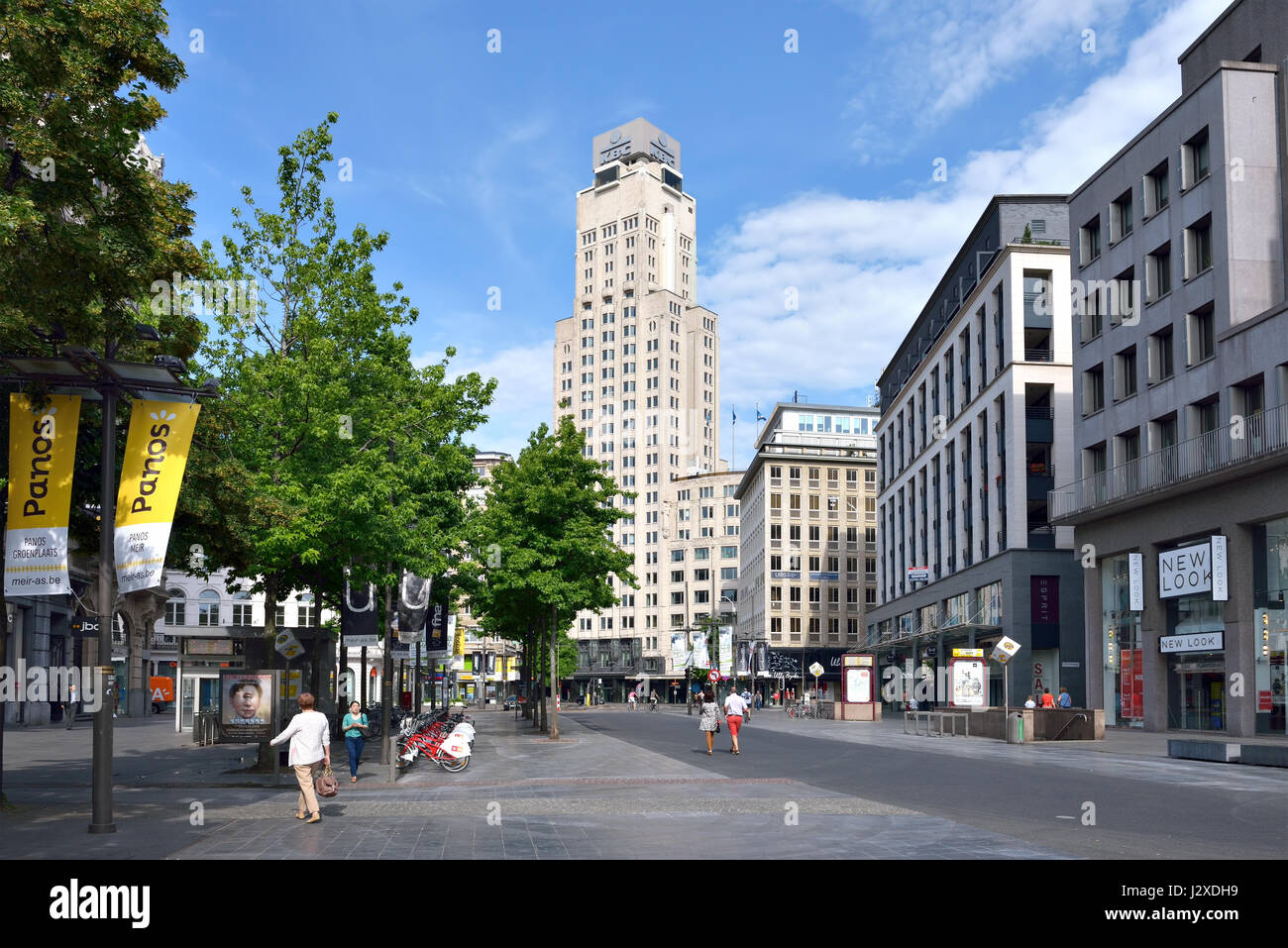 Zentrum von Antwerpen am Abreisetag des Tall Ships Races am 10. Juli 2016 in Antwerpen, Belgien Stockfoto