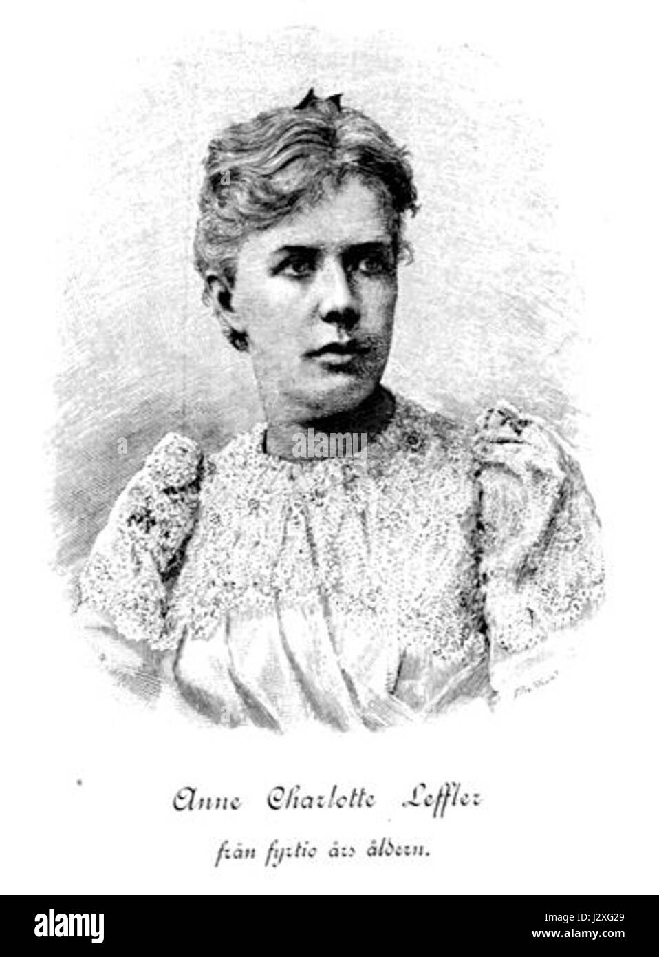 Anne Charlotte Leffler in ihren 40ern Stockfoto