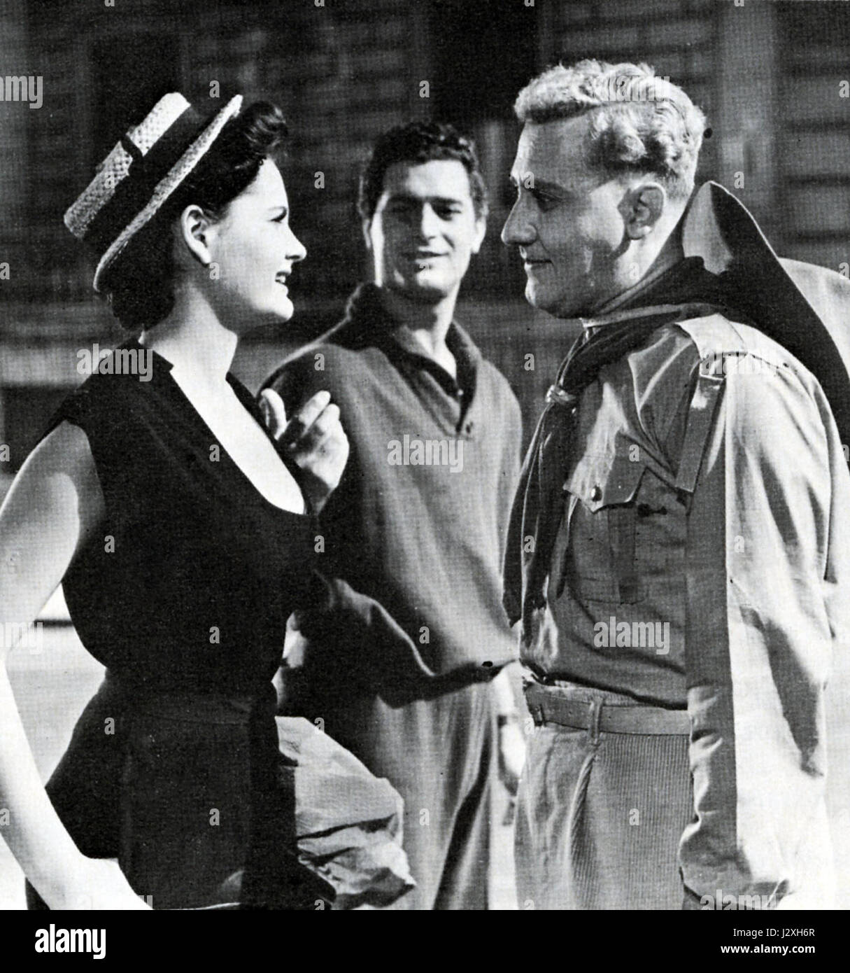 Giovanna Pala, Carlo Giustini e Alberto Sordi Stockfoto