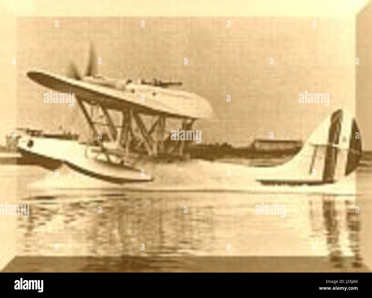 CANT Z.501 über Wasser Stockfoto