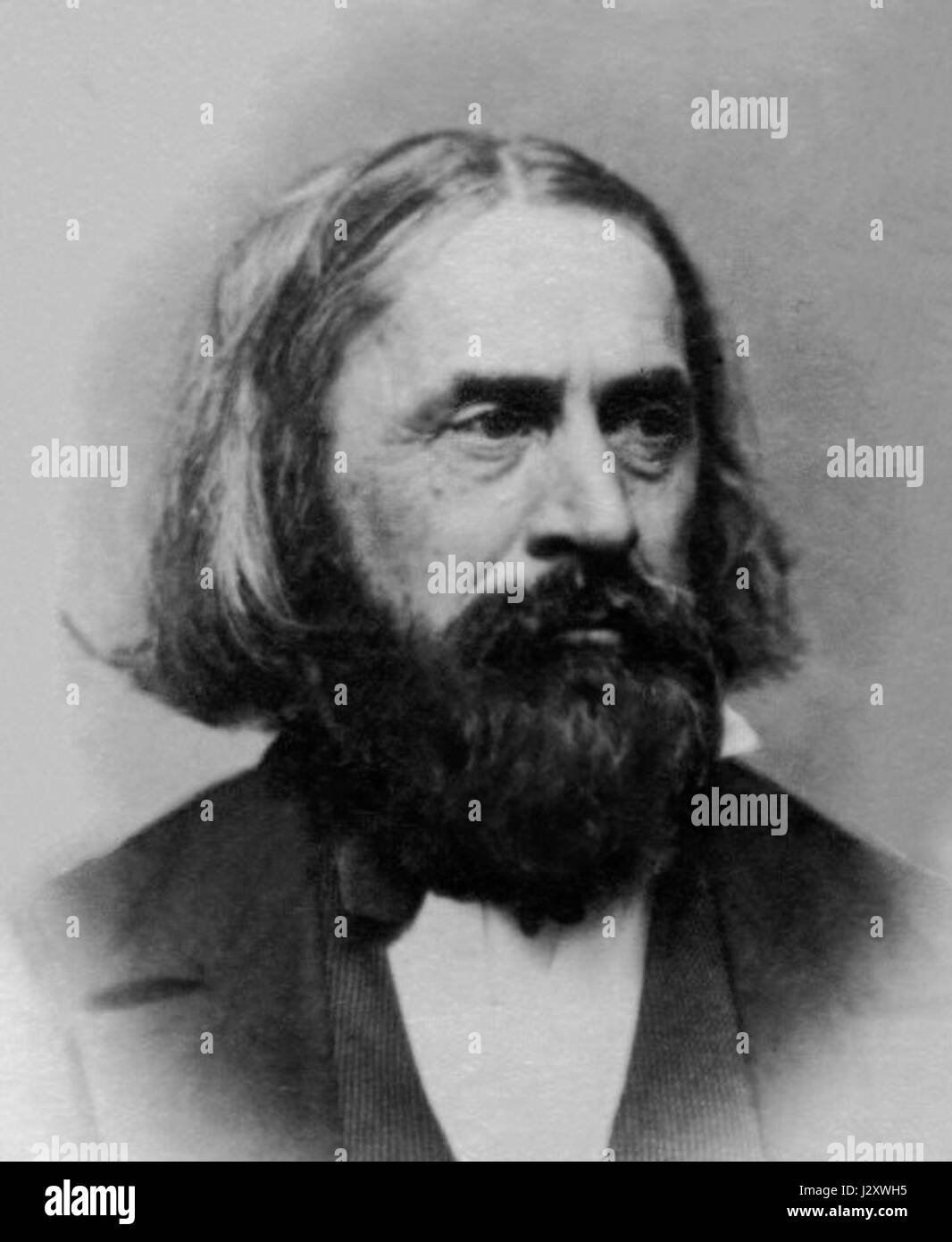 Benjamin Peirce war ein US-amerikanischer Mathematiker und Philosoph, der für seine Arbeiten in den Bereichen Algebra, Logik und Astronomie bekannt war. Er war maßgeblich an der Entwicklung des amerikanischen mathematischen Denkens im 19. Jahrhundert beteiligt. Stockfoto