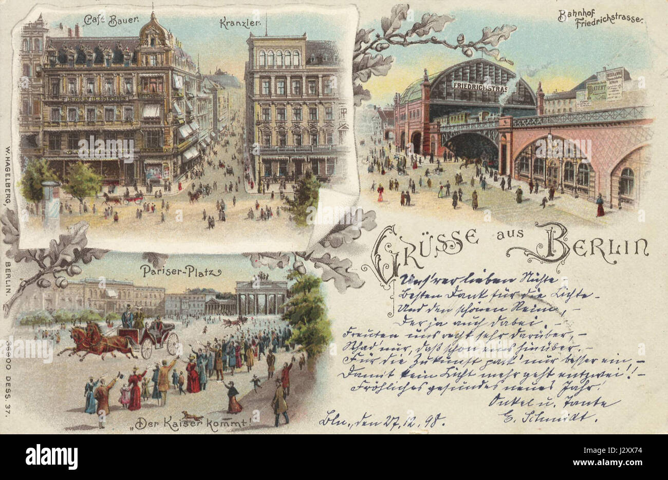 Diese Postkarte aus den 1940er Jahren zeigt den Stadtteil Berlin-Mitte und zeigt einen historischen Blick auf die Gegend. Berlin-Mitte, der zentrale Stadtteil Berlins, war Mitte des 20. Jahrhunderts ein Zentrum kultureller und politischer Aktivitäten. Stockfoto