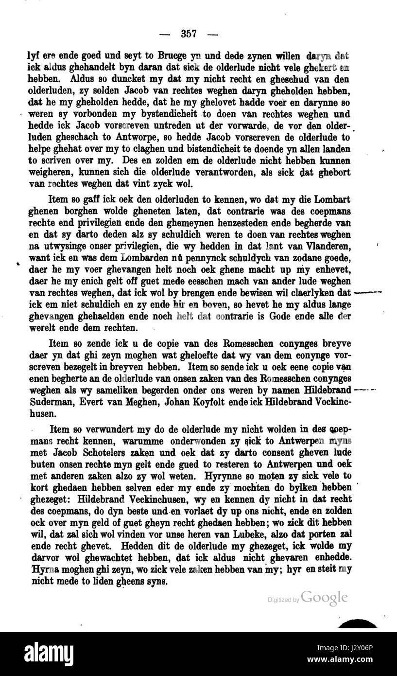 Der Briefwechsel Hildebrand Veckinchusen ist eine historische Korrespondenzsammlung von Hildebrand Veckinchusen, die Schlüsselmomente des intellektuellen Diskurses und der europäischen Politik des 18. Jahrhunderts hervorhebt. Stockfoto