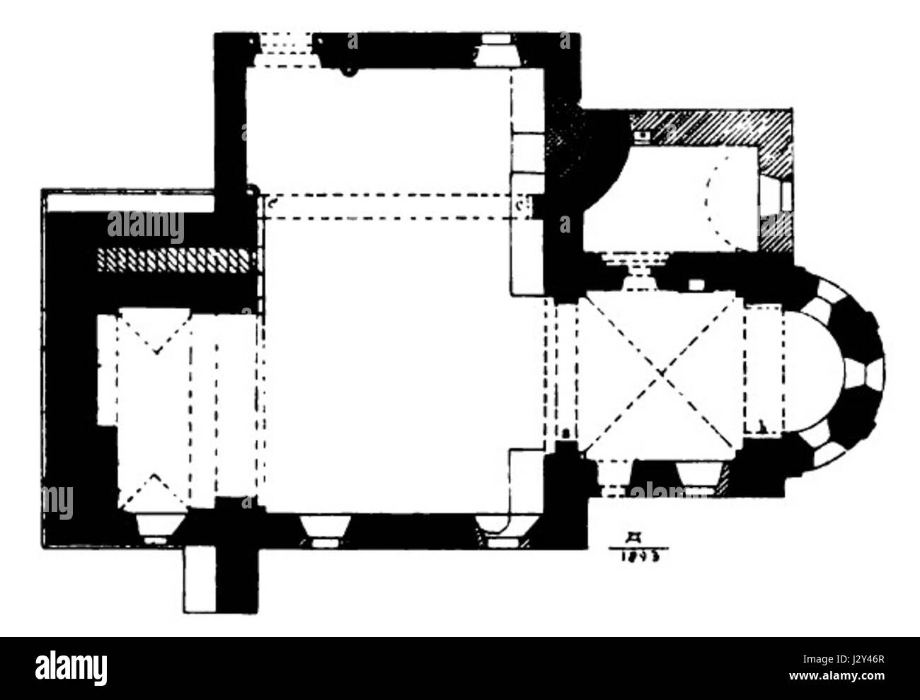 Alt St. Martin Muffendorf 1893 Stockfoto