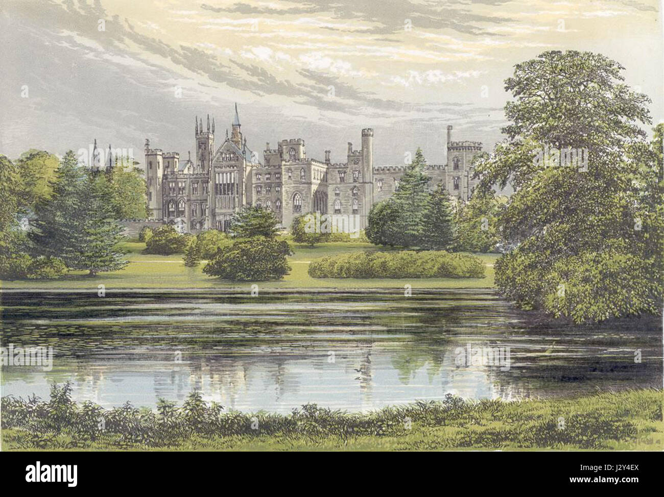 Alton Towers von Morris sitzen des Adels und Herren (1880) Stockfoto