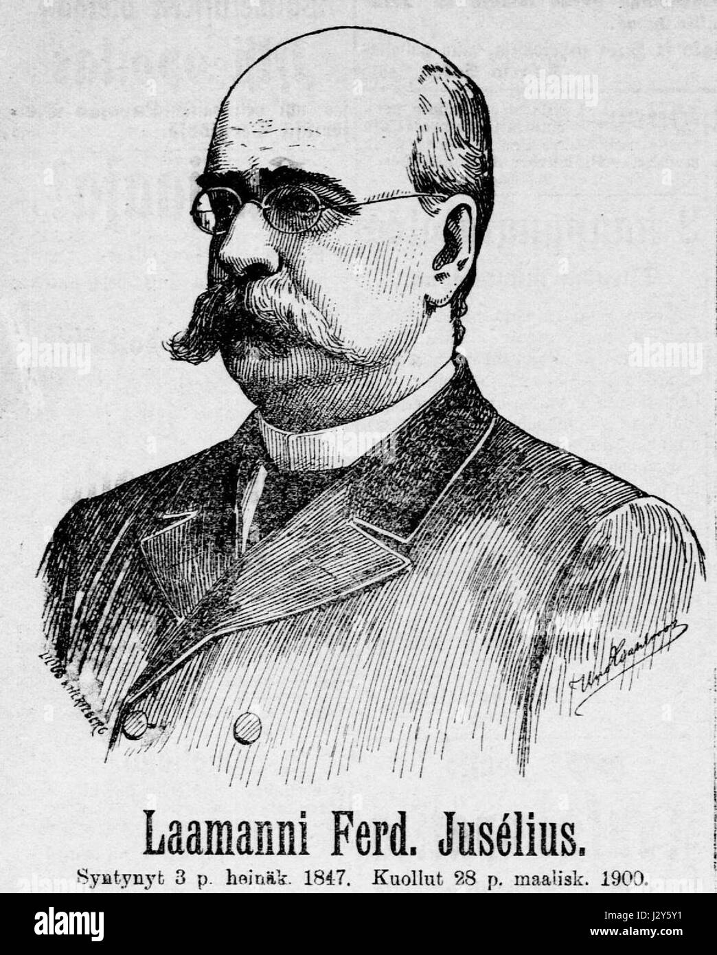 August Ferdinand Juselius Stockfoto
