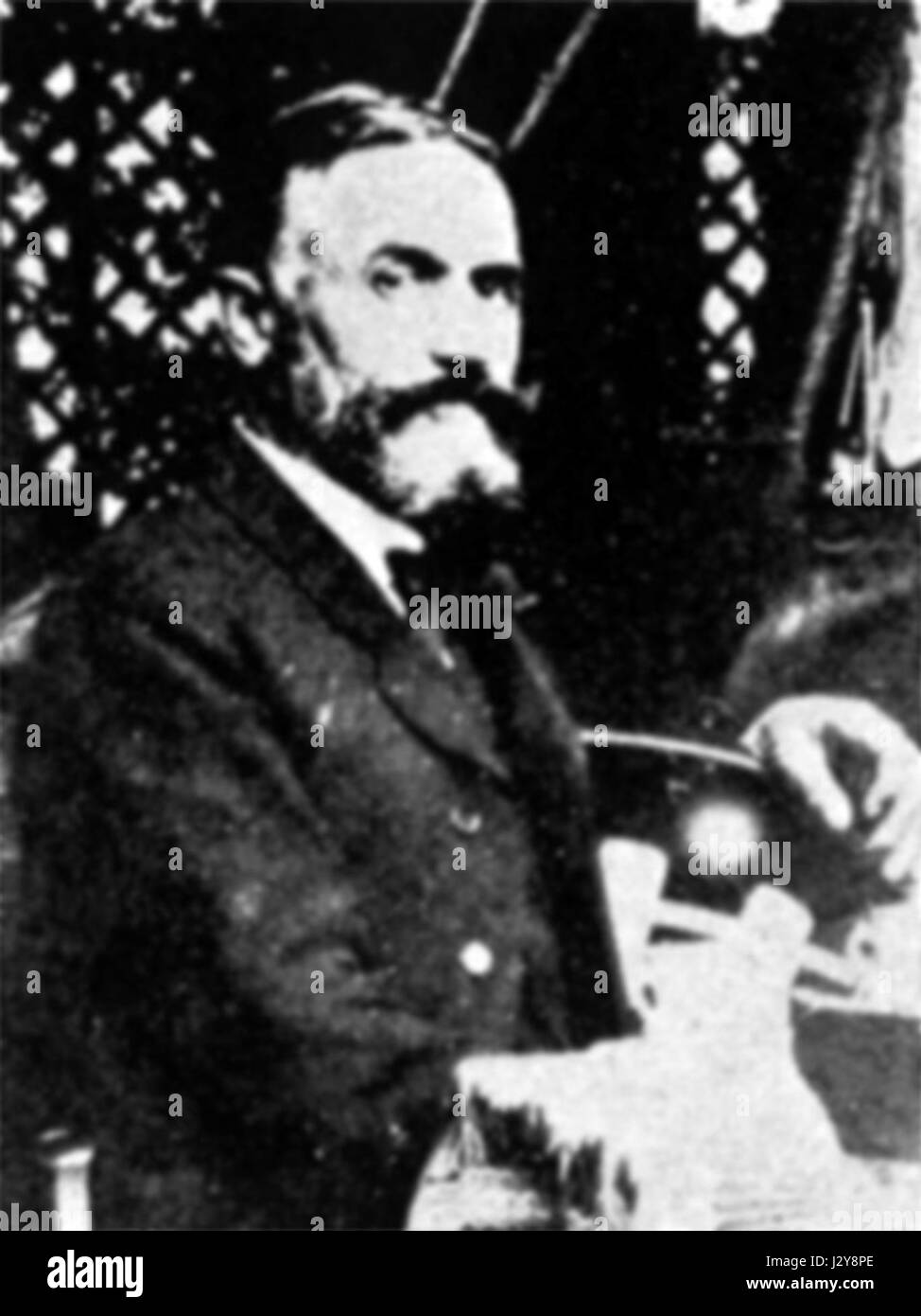 Albert Koebele war ein US-amerikanischer Entomologe, der für seine Beiträge zur biologischen Schädlingsbekämpfung bekannt war, insbesondere bei der Einführung von Nützlingen. Stockfoto