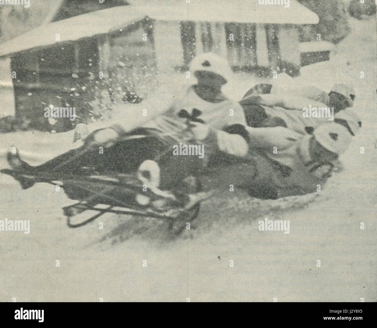 Bobbahn Arosa Alpenhofkurve Stockfoto