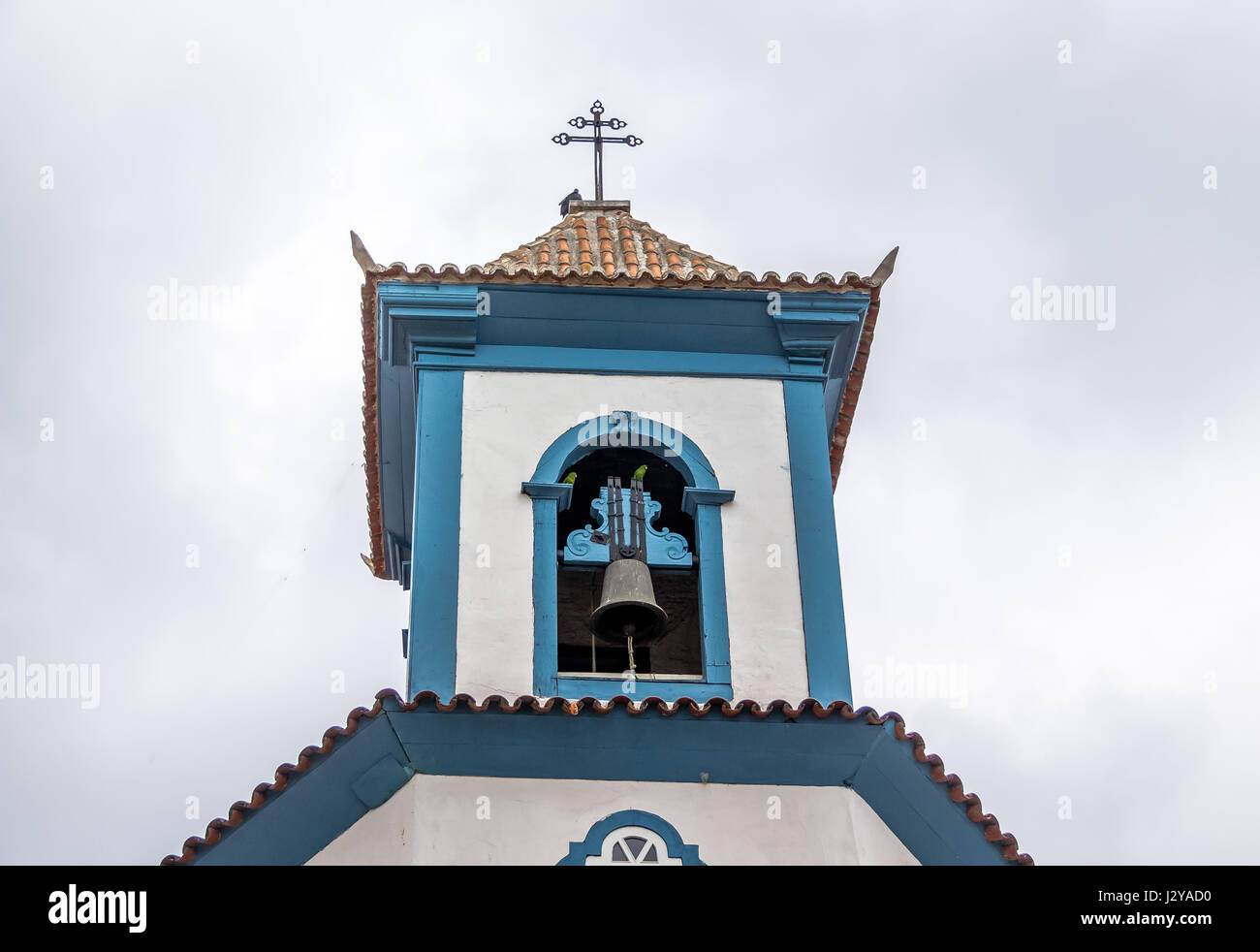 Nossa Senhora Dos Anjos Kapelle Glockenturm - Mariana, Minas Gerais, Brasilien Stockfoto