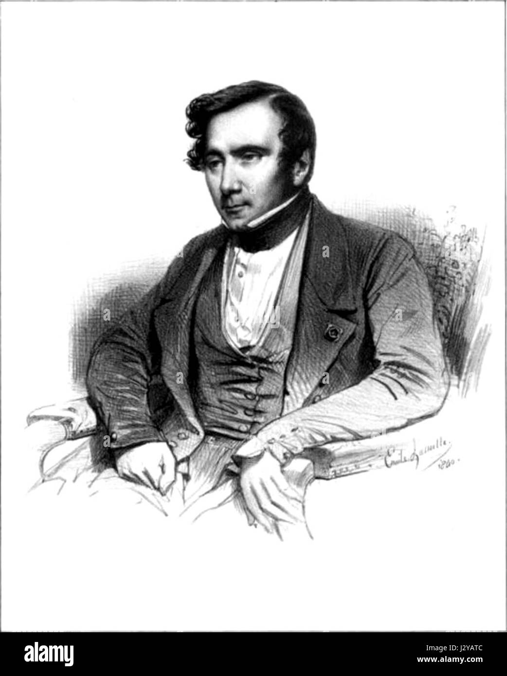 Augustin Thierry war ein französischer Historiker, der für seine Werke zur Geschichte der Französischen Revolution und zur frühen französischen Geschichte bekannt war. Seine Beiträge zur historischen Methodik und Interpretation waren im 19. Jahrhundert bedeutsam. Stockfoto