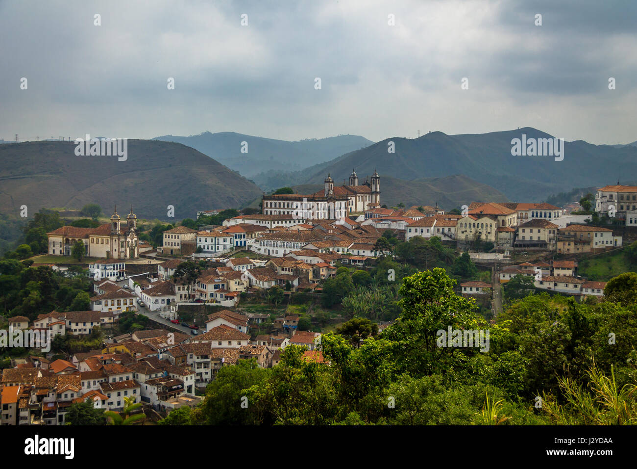 Luftaufnahme von Ouro Preto City - Minas Gerais, Brasilien Stockfoto