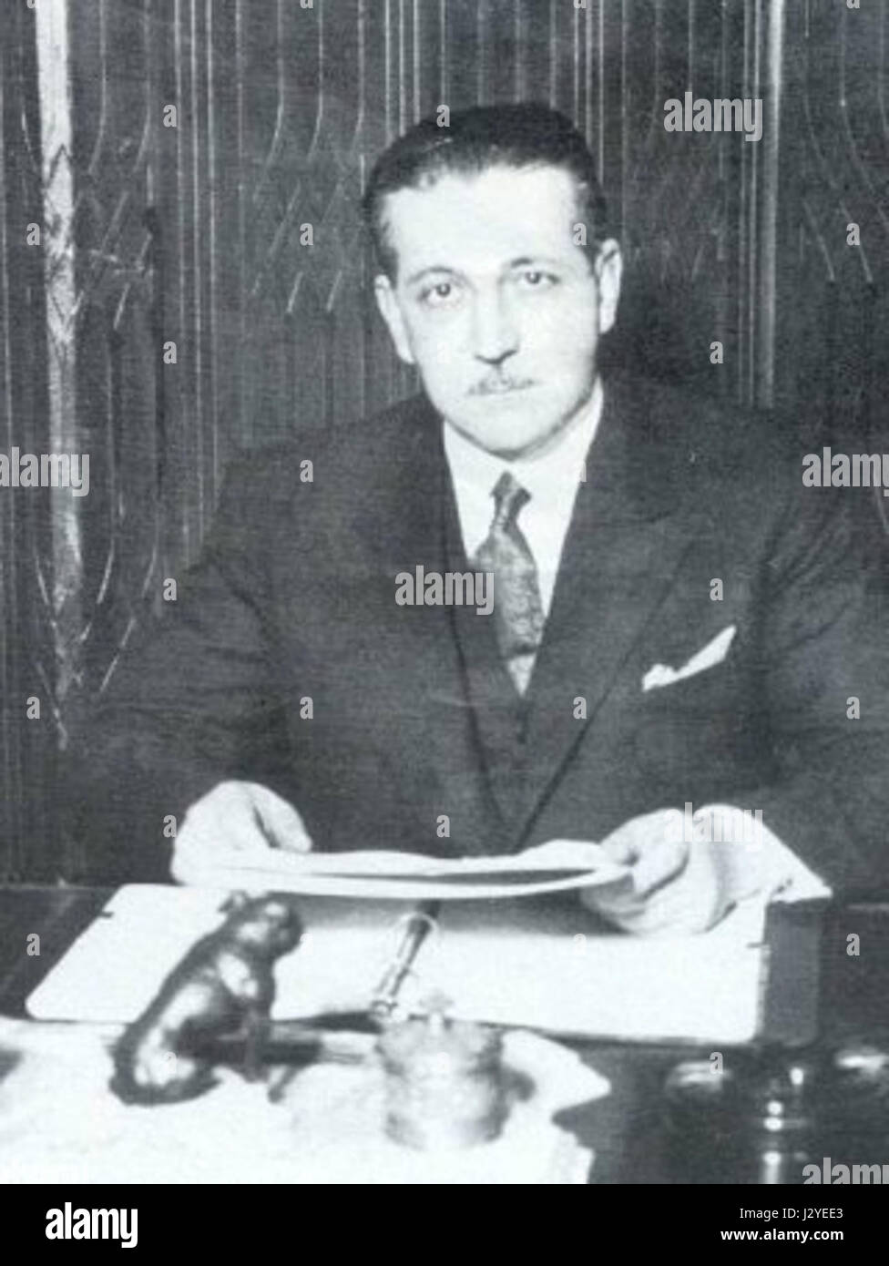 Alfredo Baldomir war eine einflussreiche Persönlichkeit, bekannt für seine Beiträge zur lateinamerikanischen Kultur und Geschichte im 20. Jahrhundert. Stockfoto