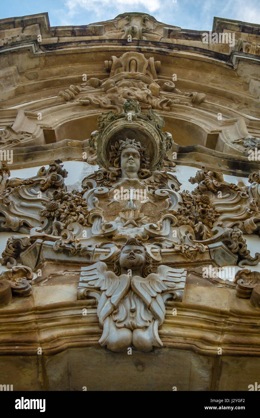 Nossa Senhora Carmo Kirche Detail - Ouro Preto, Minas Gerais, Brasilien Stockfoto