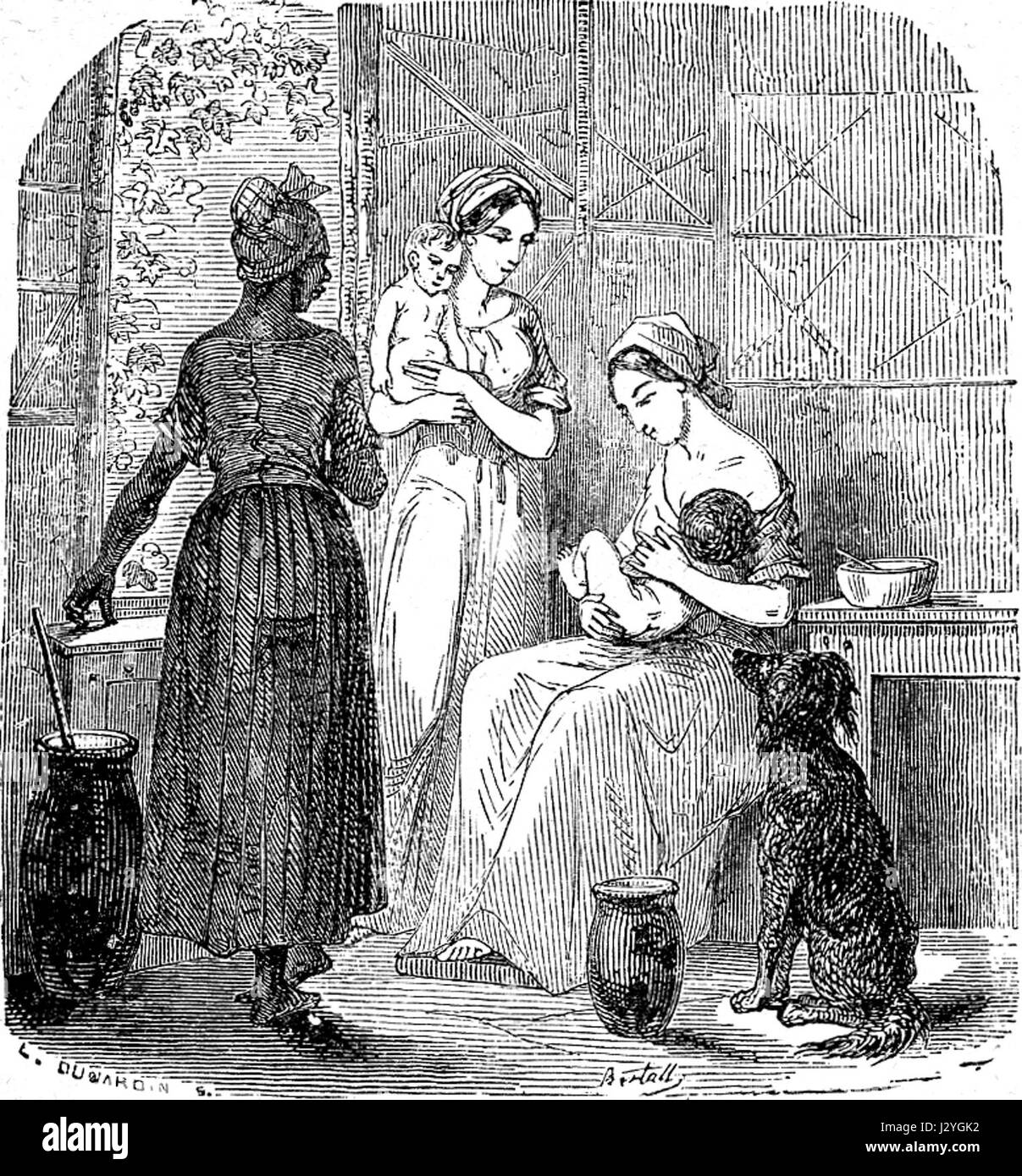 *Paul et Virginie* von Bernardin de Saint-Pierre ist ein französischer Roman, der die Geschichte zweier junger Liebhaber auf einer isolierten Insel erzählt, die Themen Liebe, Natur und Tragödie erforschen. Stockfoto