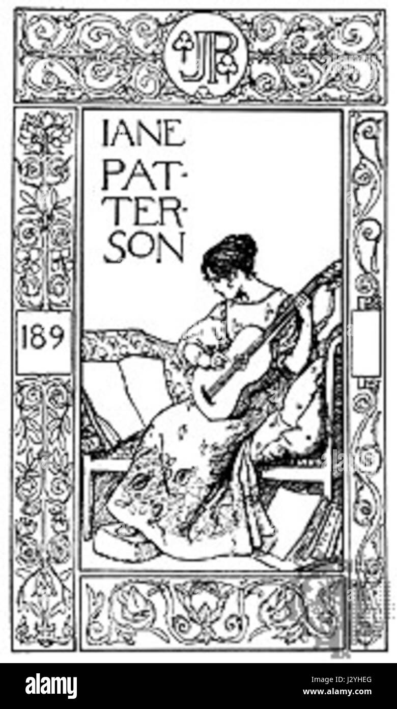 Exlibris für Jane Patterson Stockfoto