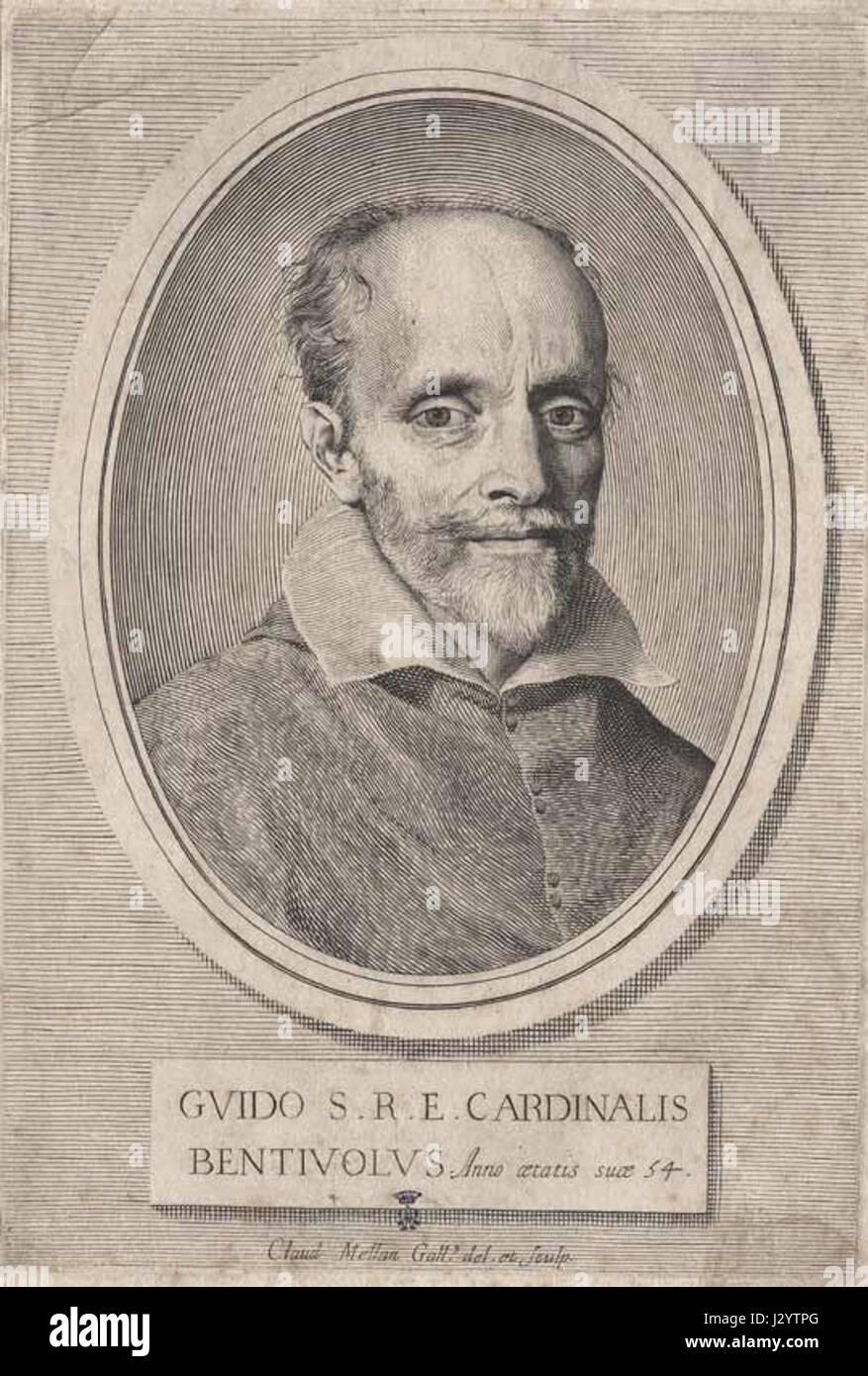 Kardinal Guido Bentivoglio von Claude Mellan Stockfoto
