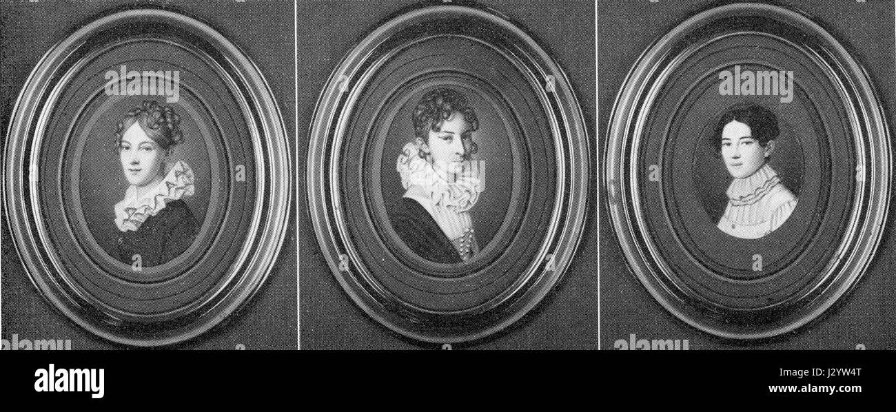 Porträt von Caroline Albertine Louise Pott (1808–1887), einer in Deutschland geborenen britischen Schauspielerin, die für ihre Auftritte zwischen Anfang und Mitte des 19. Jahrhunderts bekannt ist. Stockfoto