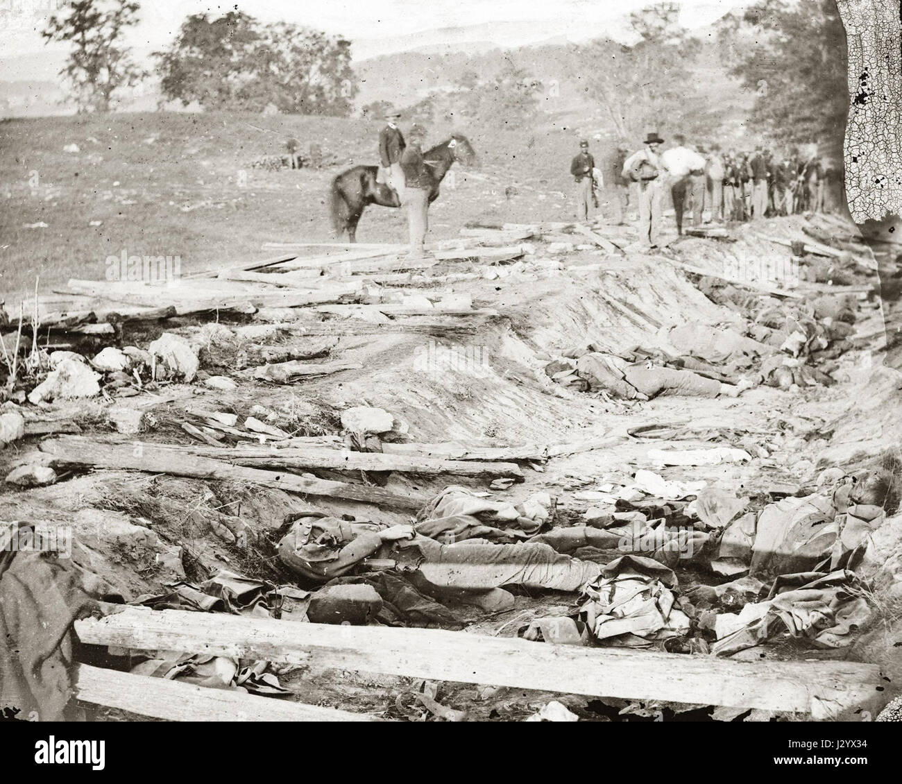 Schlacht von Antietam, blutige Spur, 1862 Stockfoto