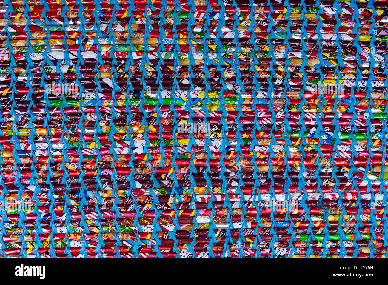 Bunte afrikanische peruanischen Stil Teppich Oberfläche hautnah Stockfoto