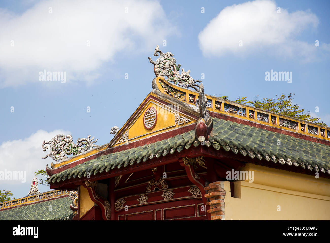 Detail des königlichen Palastes in Hue, Vietnam Stockfoto