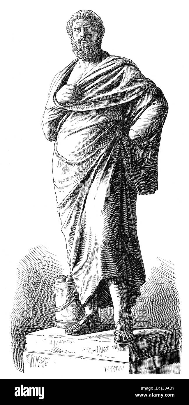 Sophokles, 497 oder 496 v. Chr.-406 oder 405 v. Chr., ein klassischer griechischer Dichter Stockfoto
