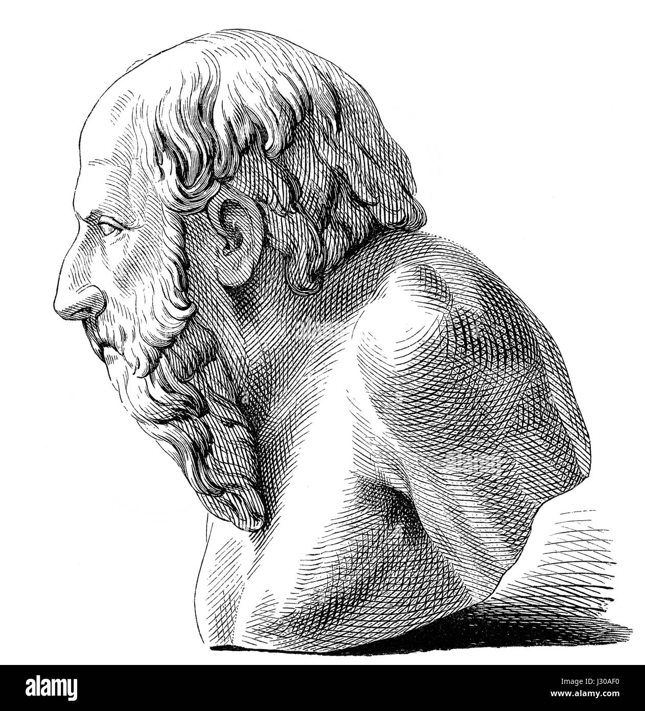 Diogenes, einer antiken griechischen Philosophen Stockfoto