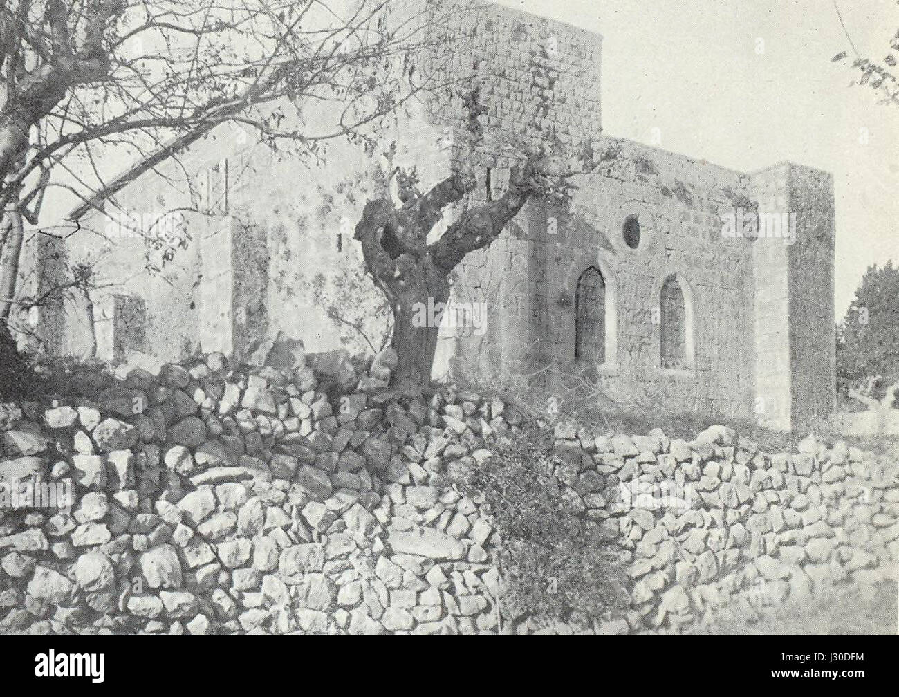 Belmont Abbey Scriptorium Ost Ansicht Camille Enlart 1921 Stockfoto