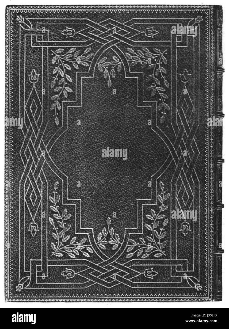 „La Reliure ancienne et modern“ von Brunet ist ein Nachschlagewerk zur Geschichte der Buchbinderei. Diese spezielle Platte (45) zeigt wahrscheinlich Beispiele traditioneller und moderner Bindungen. Stockfoto