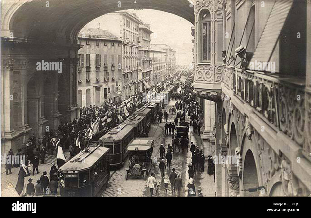 Festeggiamenti Scudetto Genua Stockfoto