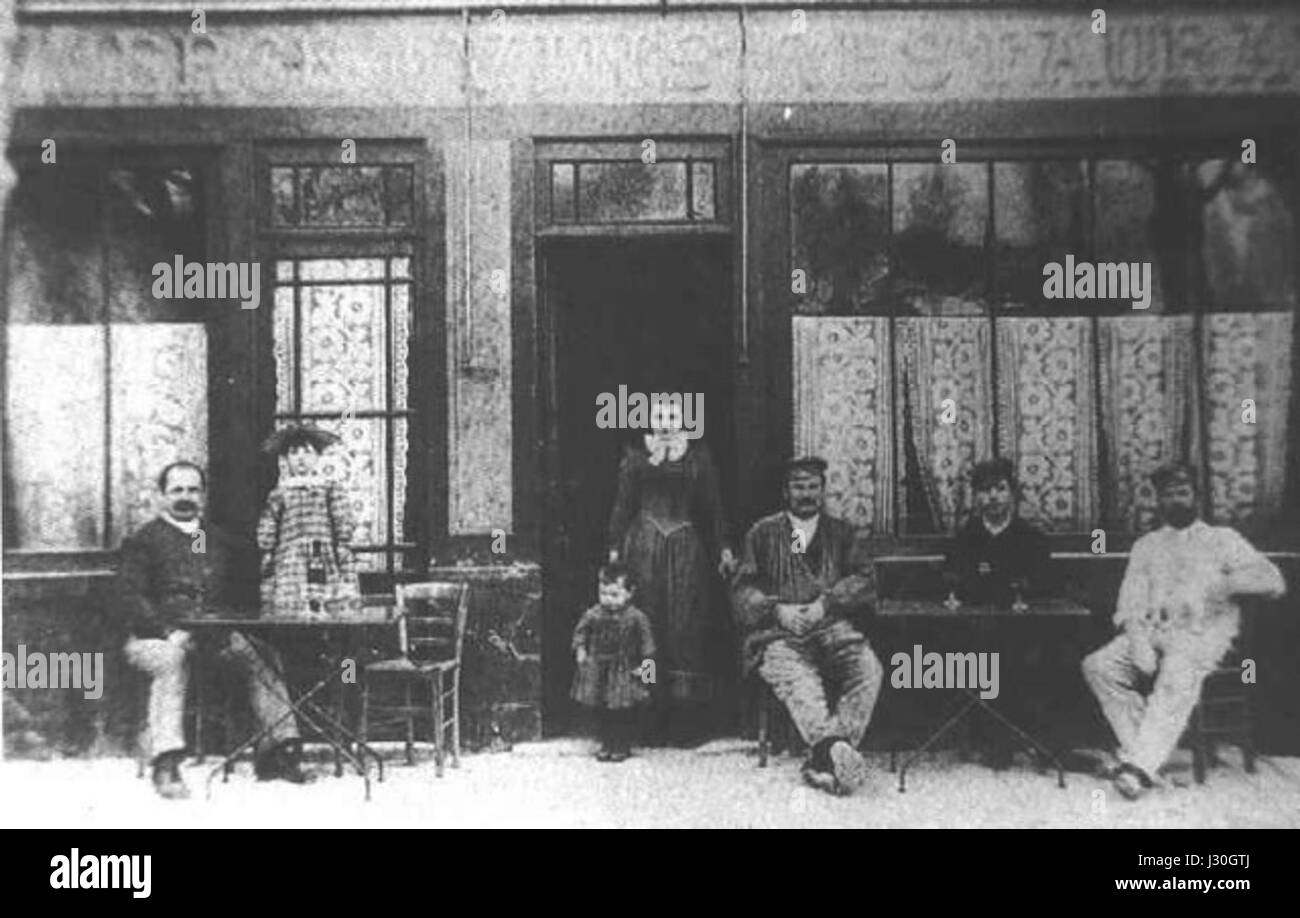 Das Auberge Ravoux ist ein historisches gasthaus in Auvers-sur-Oise, Frankreich, bekannt als die letzte Residenz des Künstlers Vincent van Gogh, wo er seine letzten Tage im Jahr 1890 verbrachte. Stockfoto