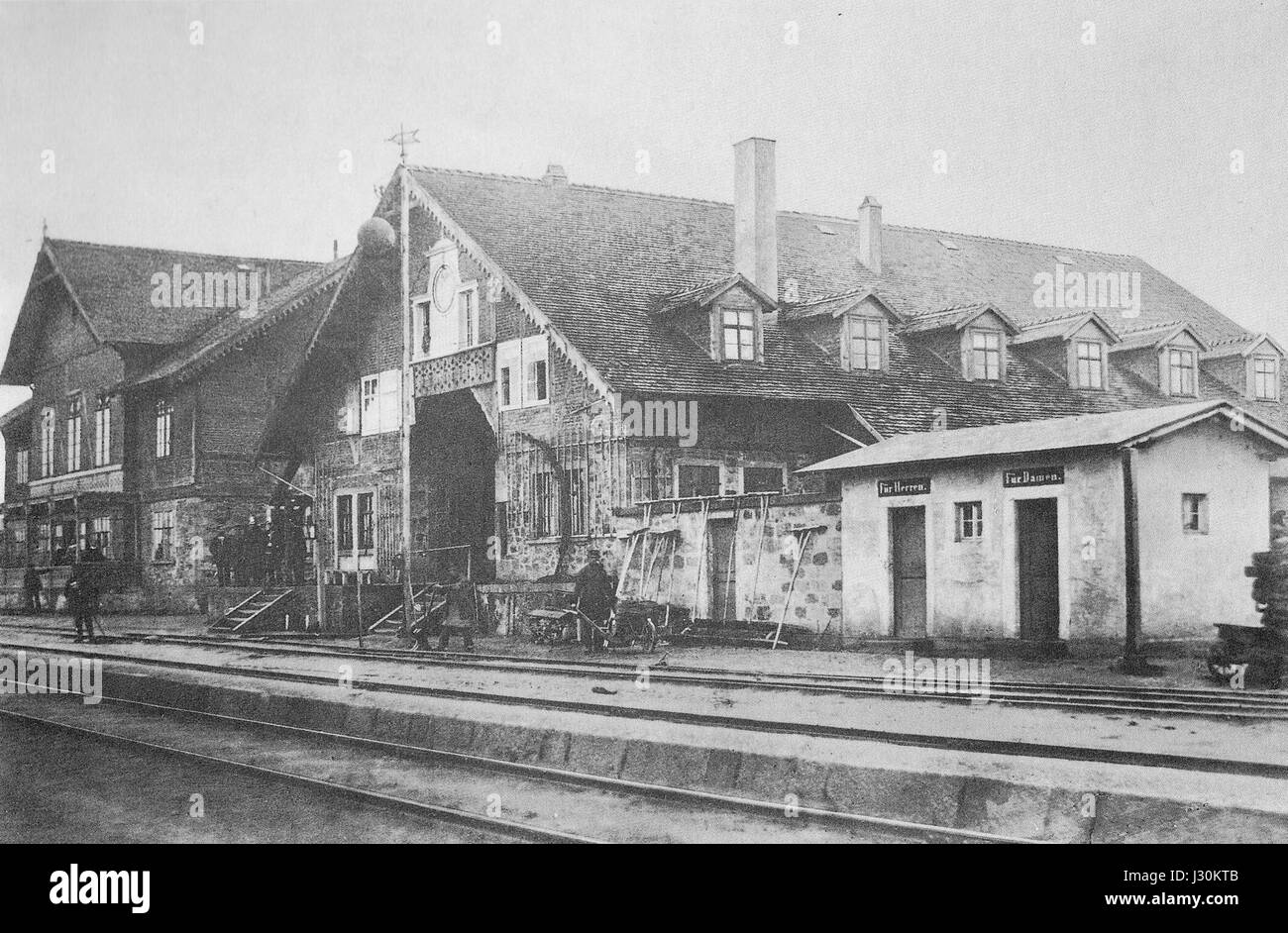 BahnhofNiederau1860 Stockfoto